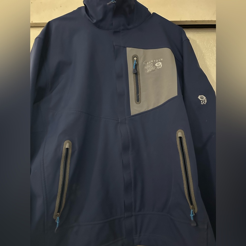 Mountain Hard Ware Blue Softshell Jacket Size Xl - image 5